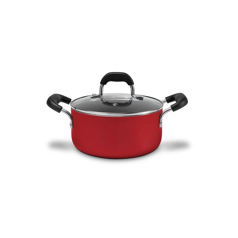 BRINOX - Cacerola Con Tapa 20cm 2.7L Brinox Saffron Rojo