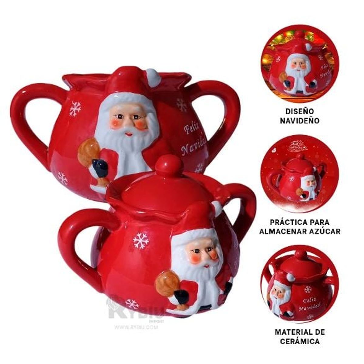 GENERICO - Azucarero Navideño Con Cuchara