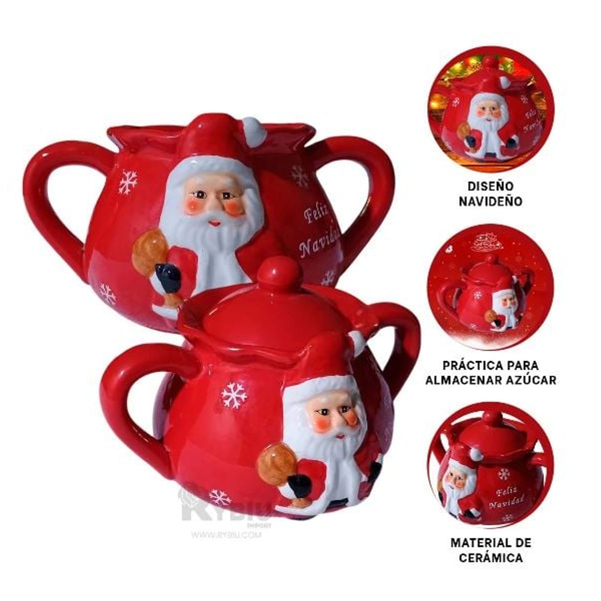 GENERICO - Azucarero Navideño Con Cuchara