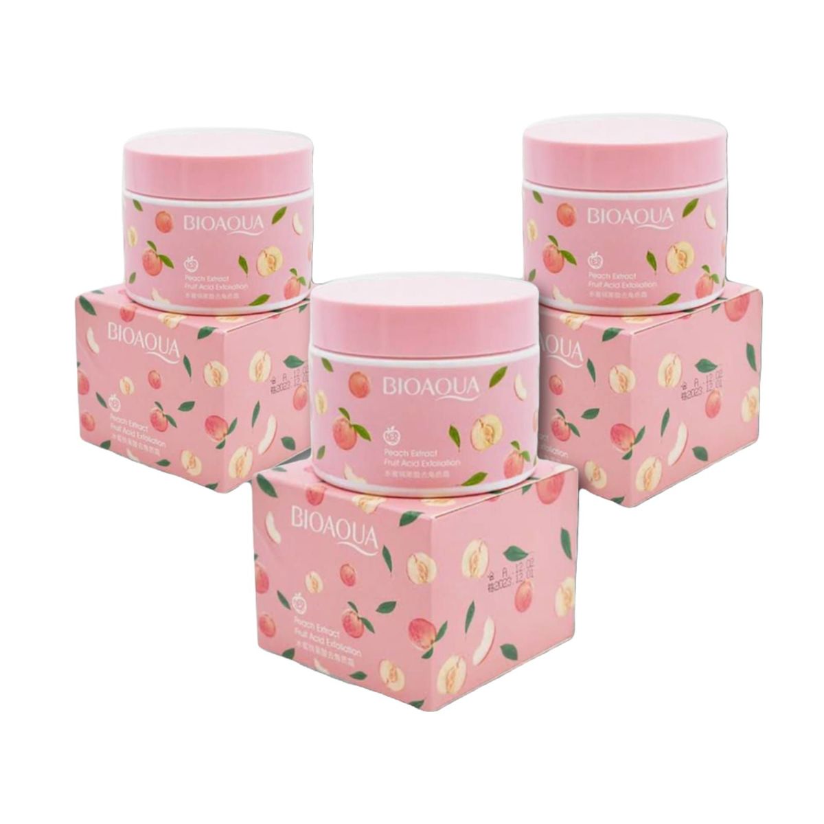 BIOAQUA - PACK 3 CREMA EXFOLIANTE PEACH EXTRACT BIOAQUA