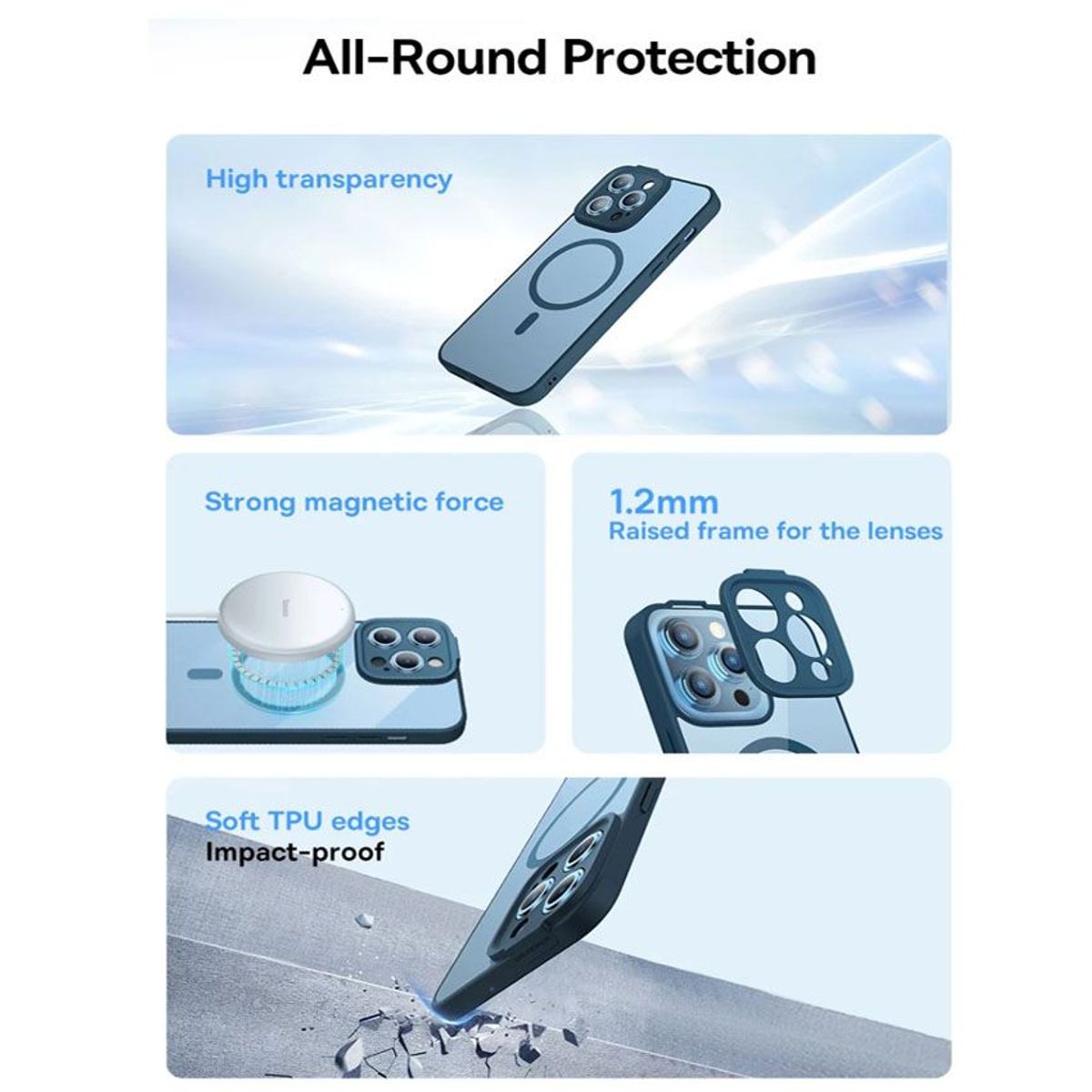 BASEUS - Case Protector Funda Baseus Antishock MagSafe Apple iPhone 14 Pro Max