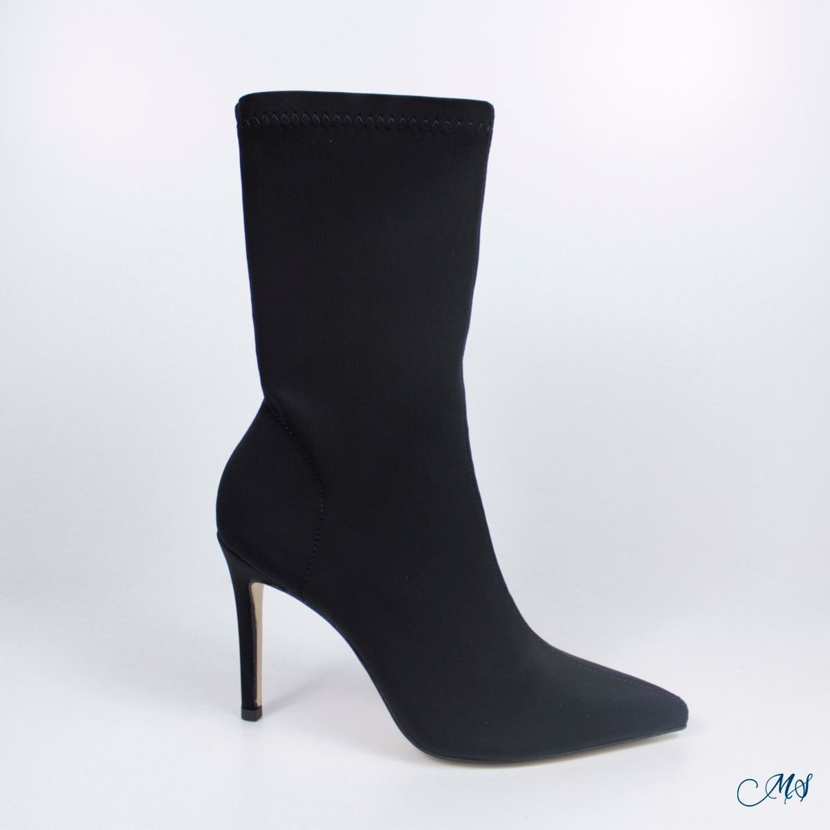 MARGLO SHOES - BOTINES LICRA MUJER M31 NEGRO