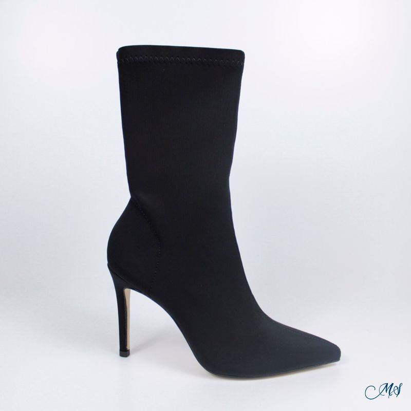 MARGLO SHOES - BOTINES LICRA MUJER M31 NEGRO