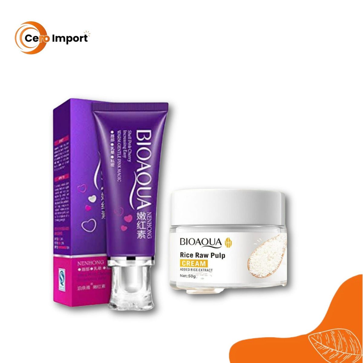 BIOAQUA - PACK Crema Aclarante de Arroz y Crema Despigmentante - Bioaqua