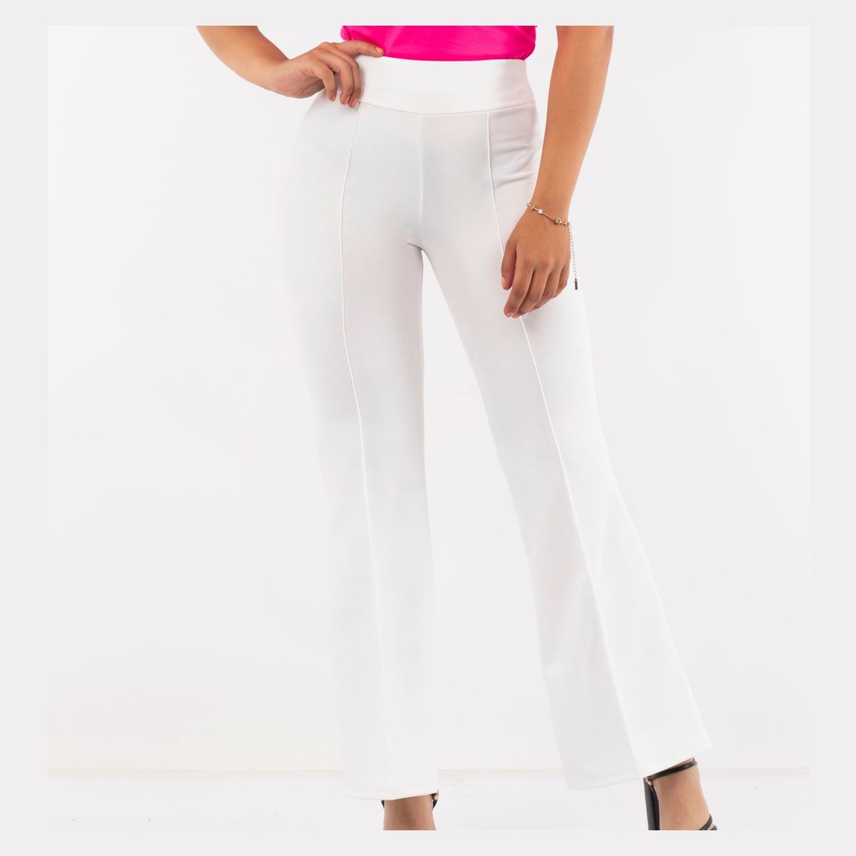 GENERICO - Pantalón Palazzo Scuba Marina Mujer