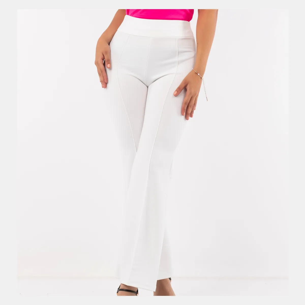 GENERICO - Pantalón Palazzo Scuba Marina Mujer