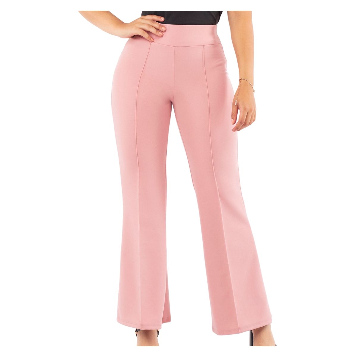 GENERICO - Pantalón Palazzo Scuba Marina Mujer