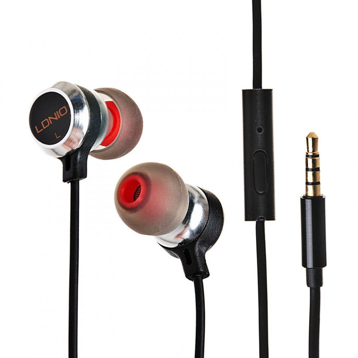 LDNIO - Auriculares con Cable HP02 Audífonos Intrauditivos con Control Remoto