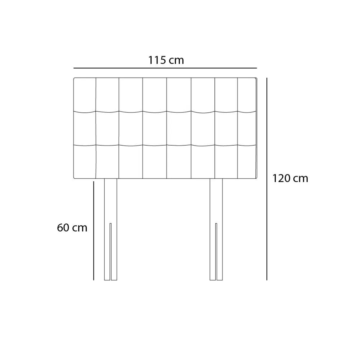 BARAKA HOME - Cabecera Maltes Patas Desmontables 1.5 plz - Lila
