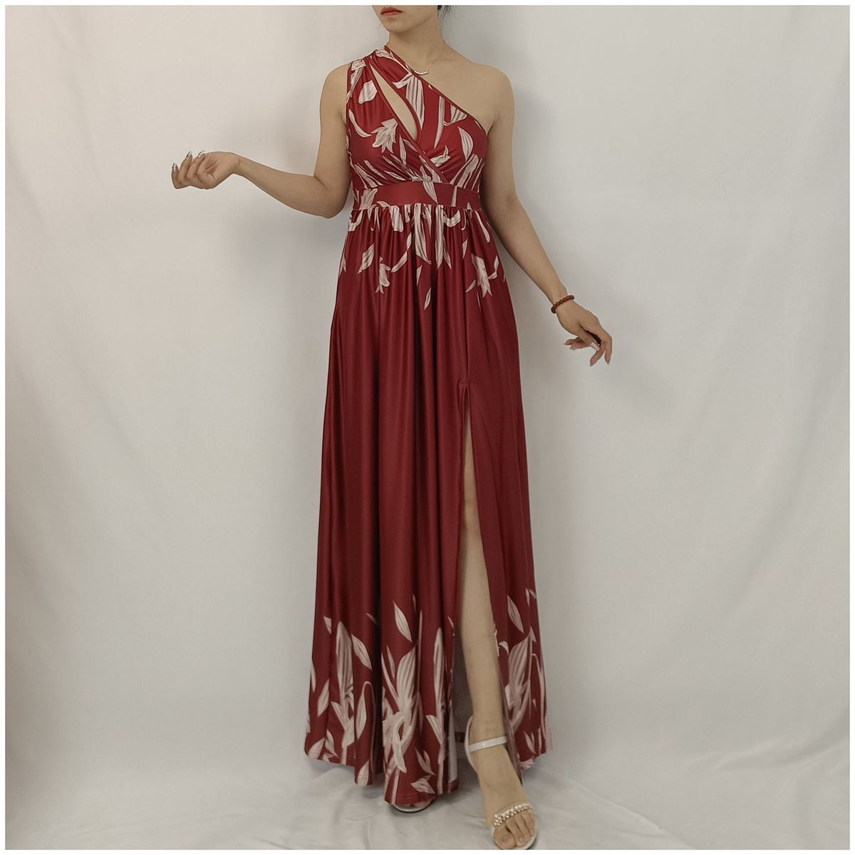 RINODERINA - Vestido Elegante Largo Moda RinoDeRina Tejido seda leche - Regalo