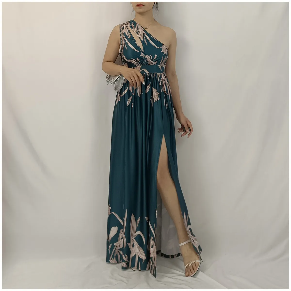 RINODERINA - Vestido Elegante Largo Moda RinoDeRina Tejido seda leche - Regalo