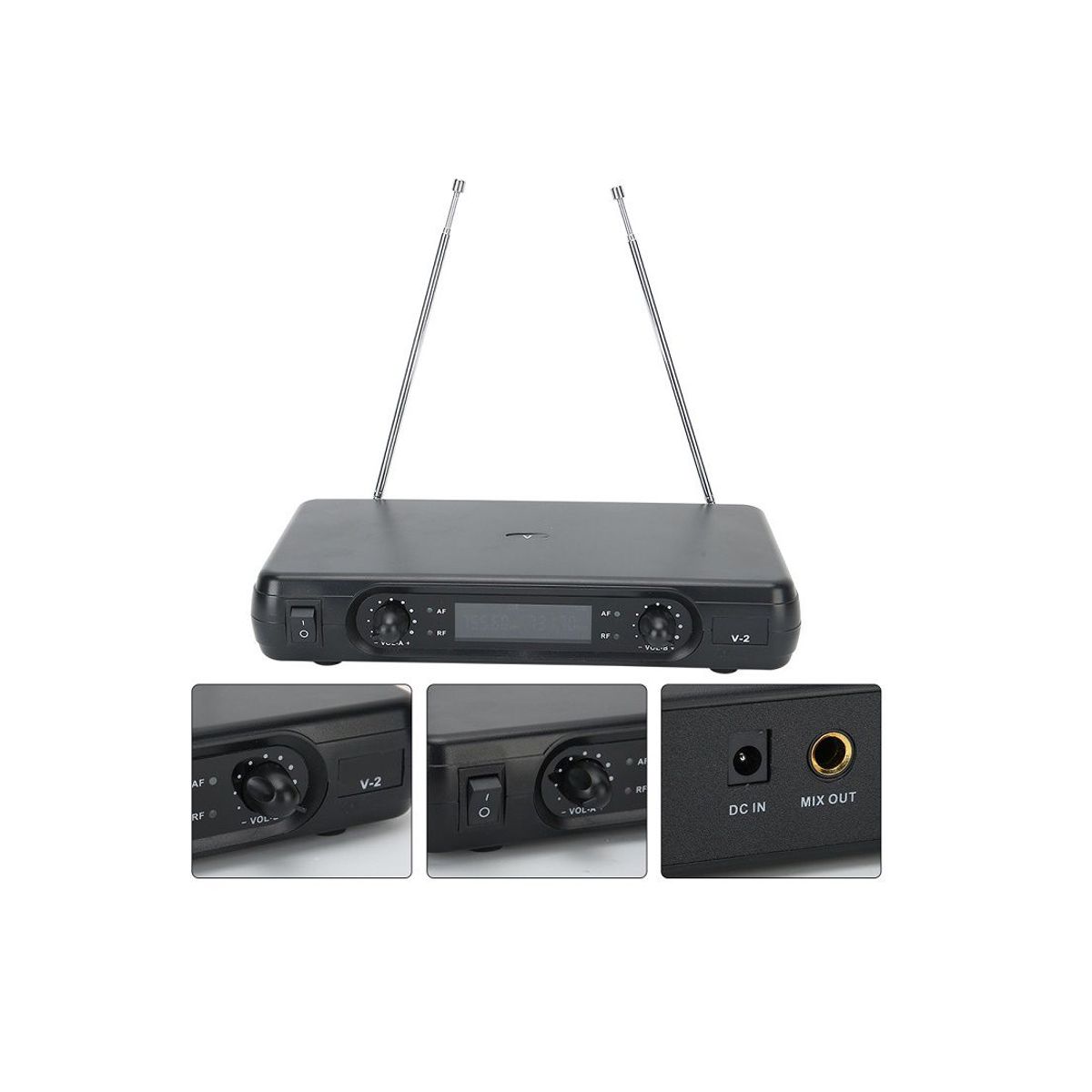 GENERICO - Micrófono Dual Inalámbrico Profesional De 2 Canales XY-V2-P