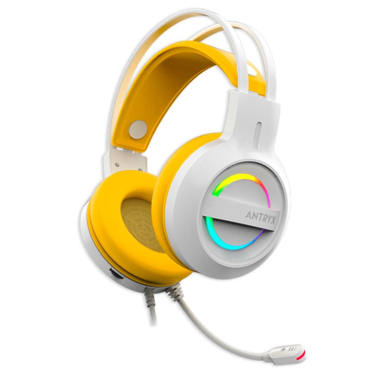 ANTRYX - AUDIFONO CON MICROFONO ANTRYX IRIS-W AMARILLO 7.1 VIRTUAL USB