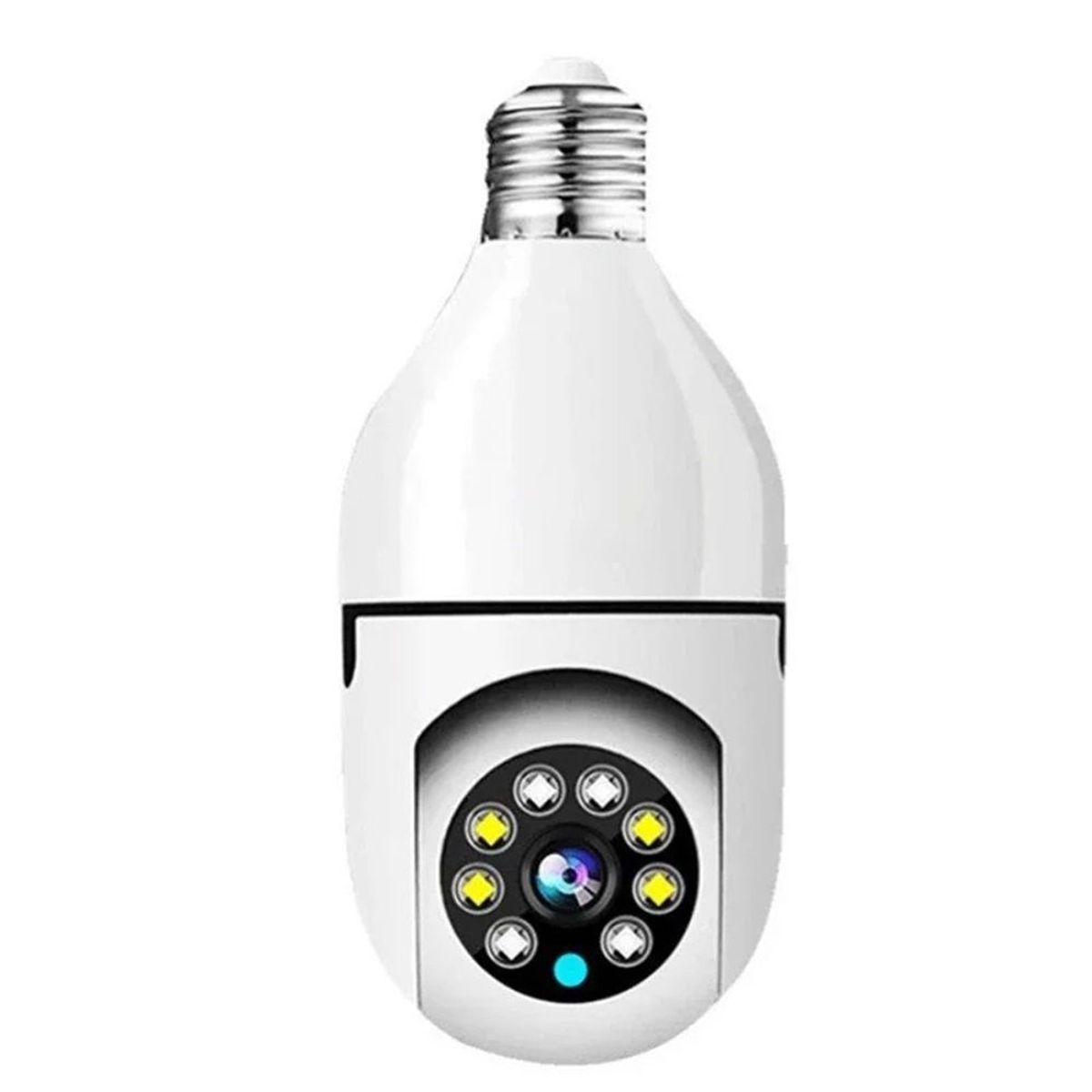 GENERICO - Foco Cámara Vigilancia E27 5G Visión Nocturna Zoom Digital 4X Navidad Genieka