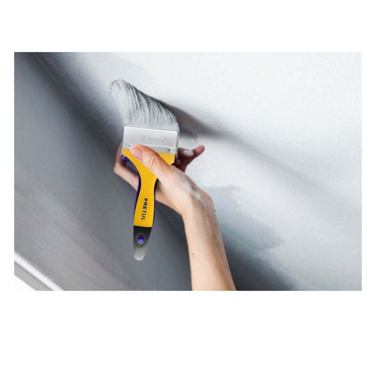 PRETUL - Brocha 4 pulgadas para fino acabado,  Pretul