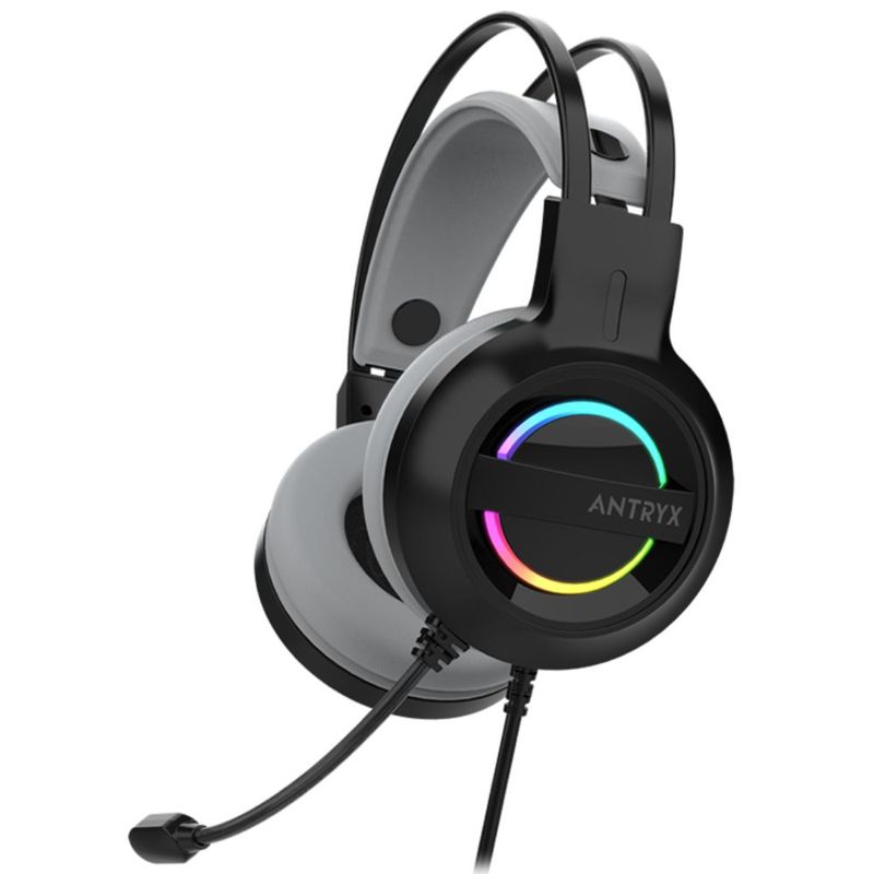 ANTRYX - AUDIFONO CON MICROFONO GAMER ANTRYX IRIS-K GRAY 7.1 VIRTUAL USB