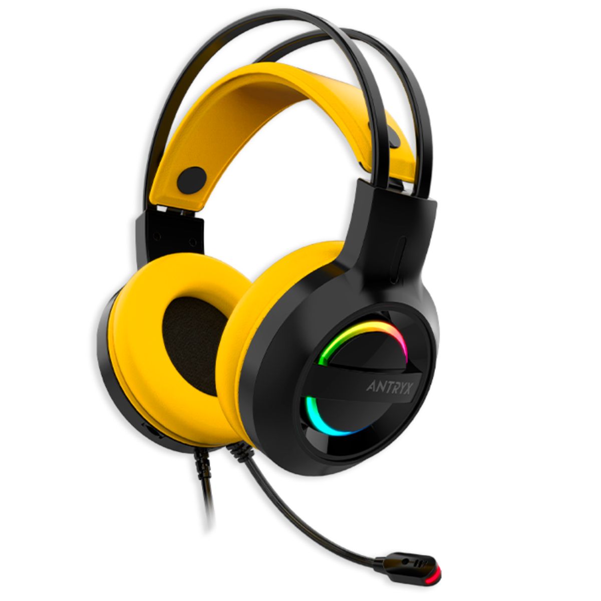 ANTRYX - AUDIFONO CON MICROFONO GAMER ANTRYX IRIS-K AMARILLO 7.1 VIRTUAL USB