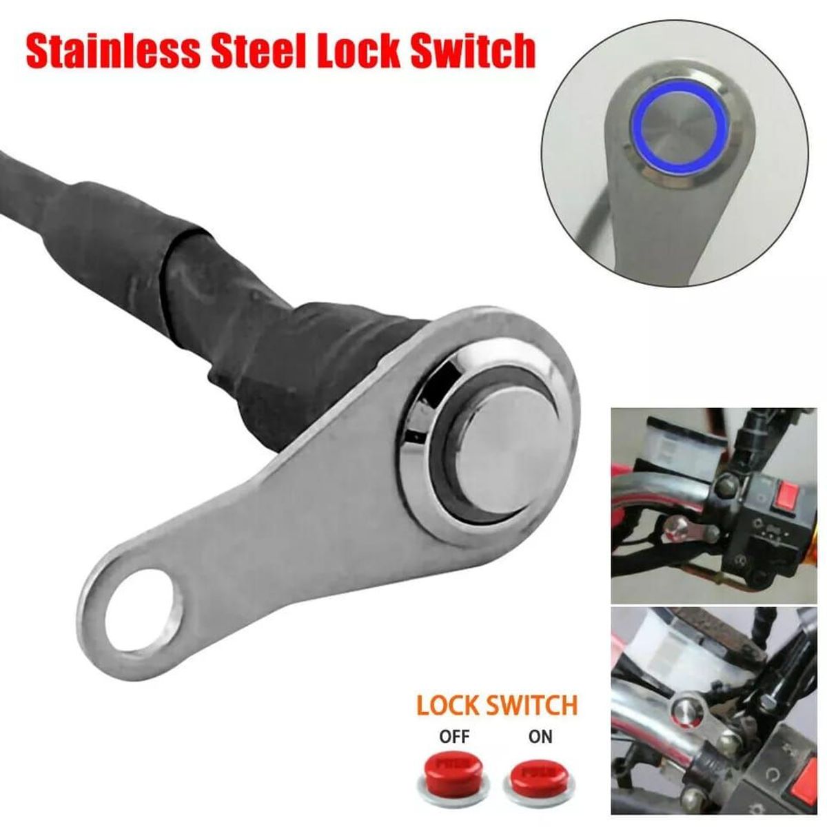 GENERICO - BOTON INTERRUPTOR LED ENCENDIDO Y APAGADO