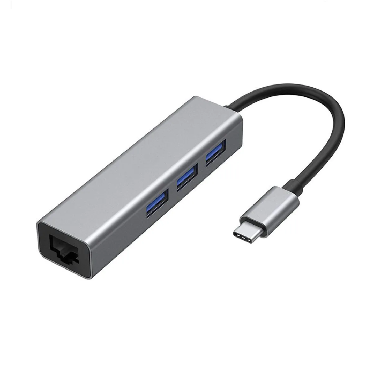 OEM - Hub Adaptador Tipo C 3 Puertos Usb 3.0 + Ethernet Gigabit
