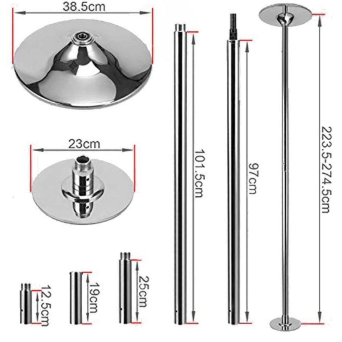 SPORT FITNESS - TUBO POLE  DANCE  FITNESS ESTATICO Y GIRATORIO