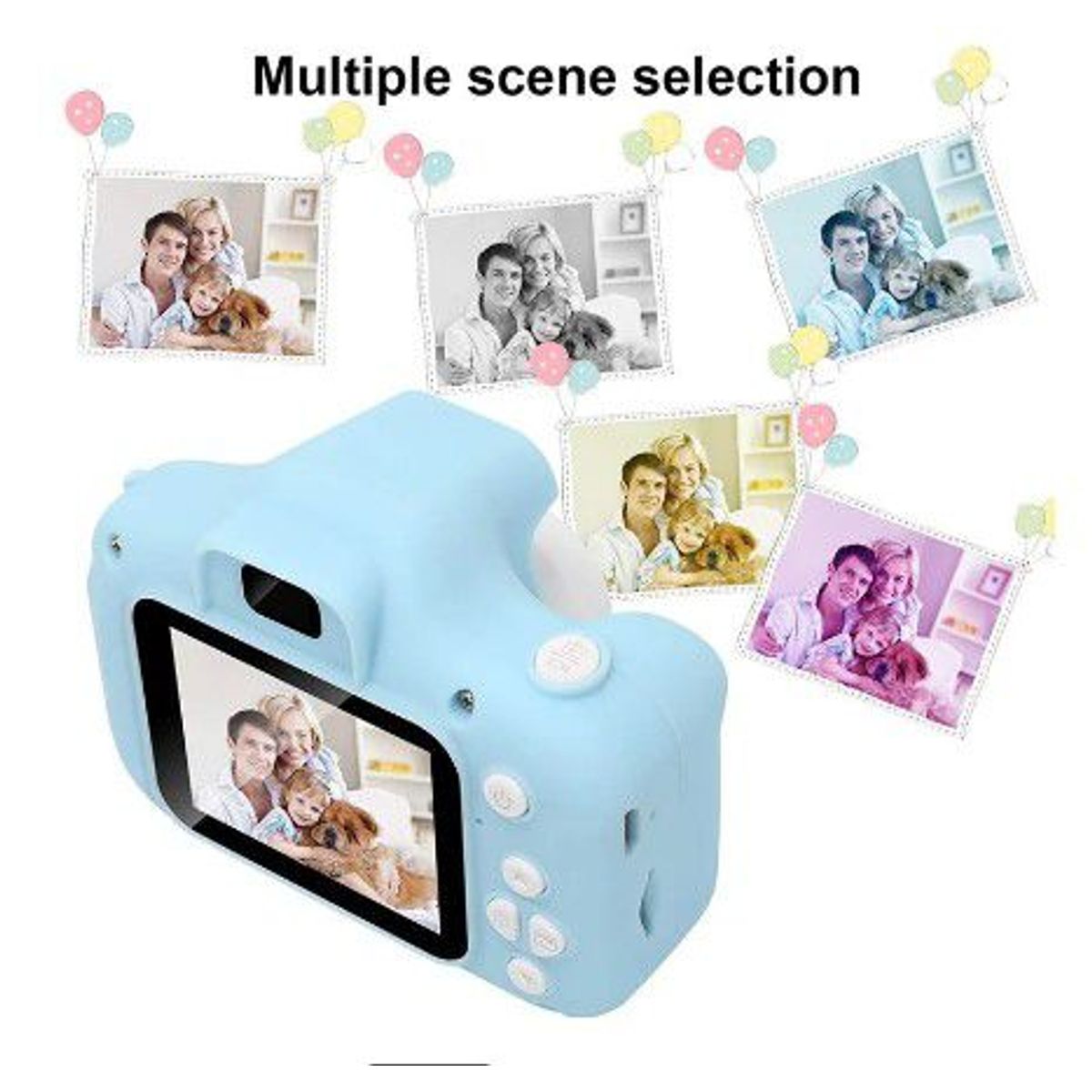 GENERICO - Cámara  para niños real con filtros celeste