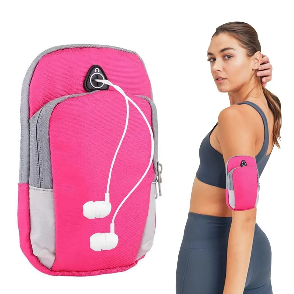 IMPORTADO MC - Bolso Porta Celular Deportivo Con Correa brazalete  Fucsia