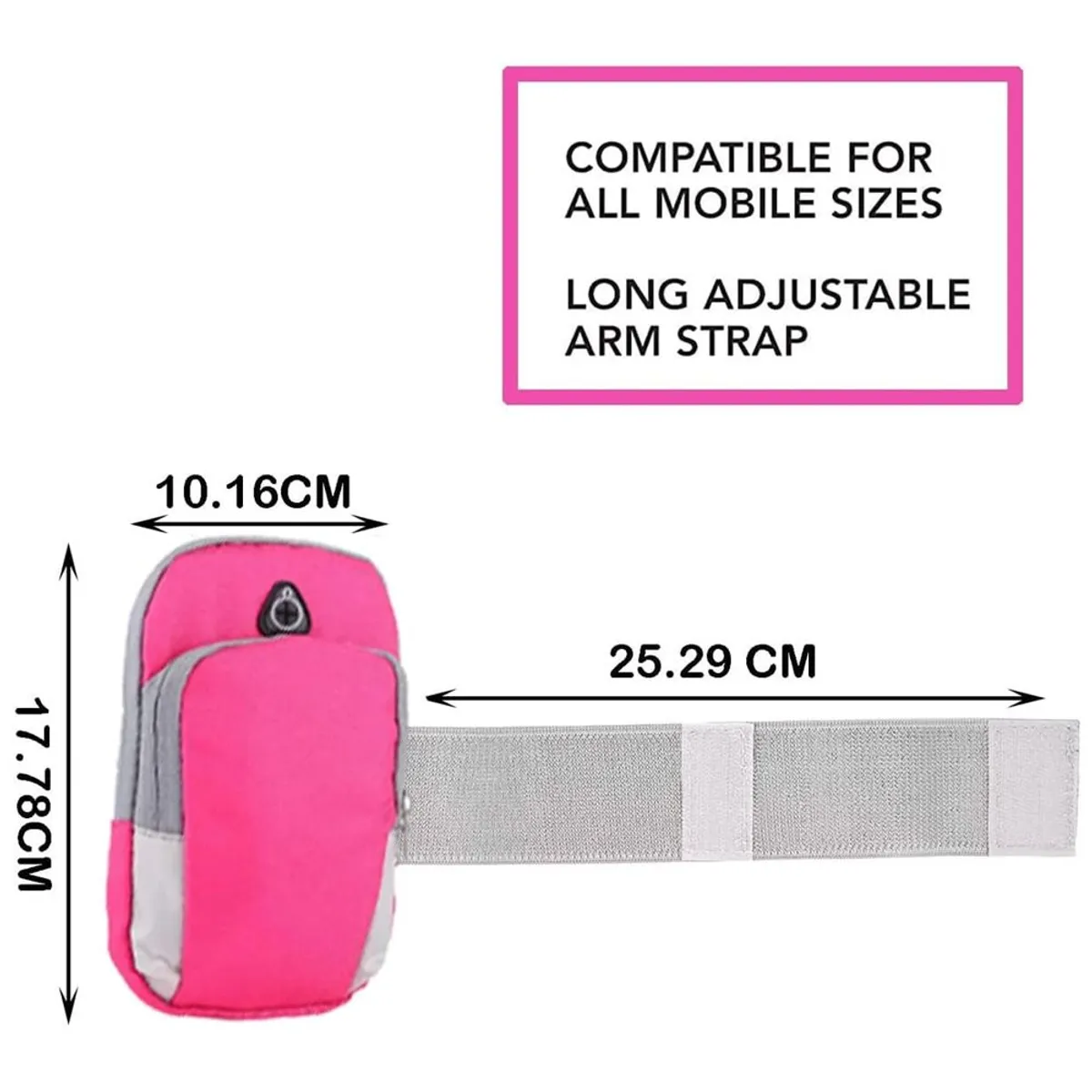 IMPORTADO MC - Bolso Porta Celular Deportivo Con Correa brazalete  Fucsia