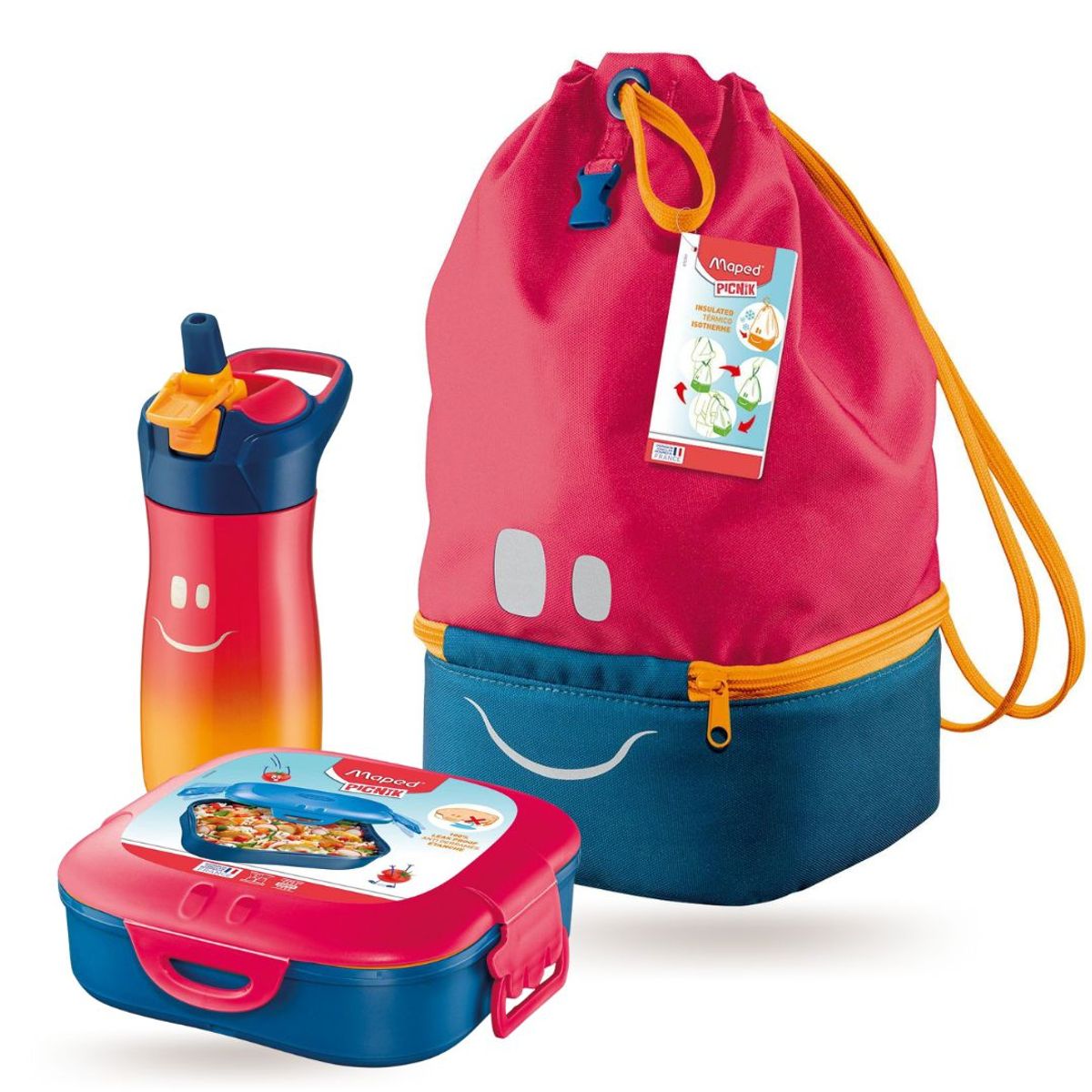 MAPED - Pack Regreso a Clases Lonchera + Hermético + Tomatodo 580 ml
