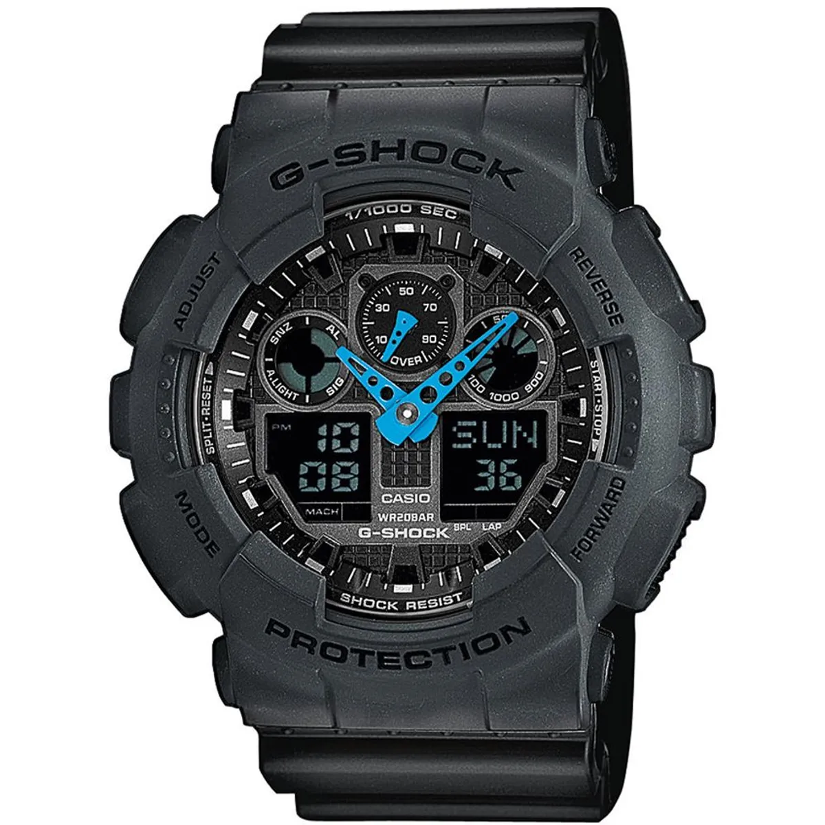 G-SHOCK - Reloj G-Shock de resina negro GA-100C-8A