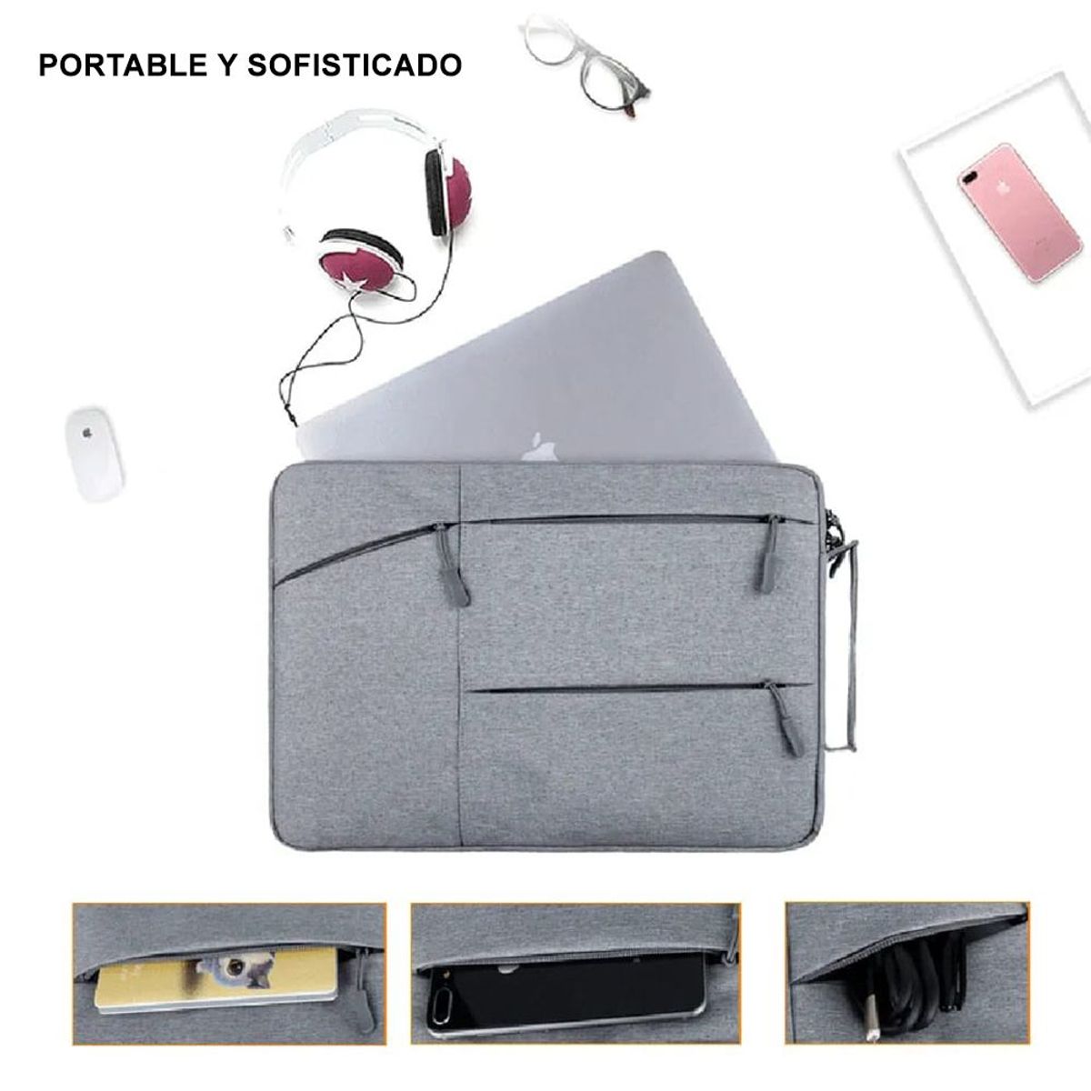 DREIZT - Funda Porta Laptop Notebook de 15.6 Pulgadas Negro