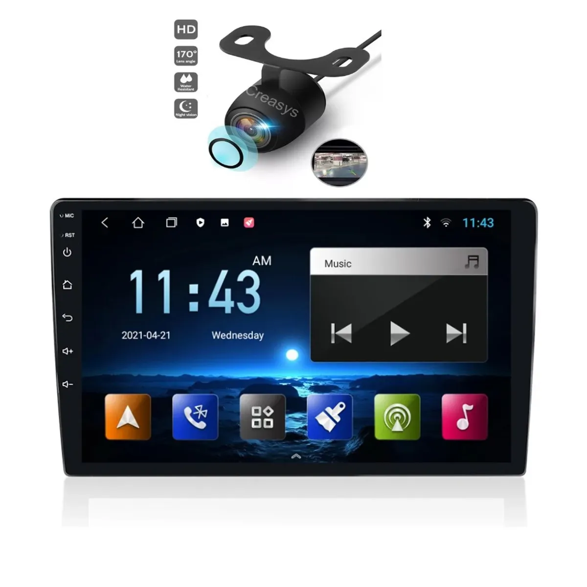 GENERICO - Autoradio Android 13 Full Touch apps 2Gb Ram y 32Gb Room 10 Pulgadas