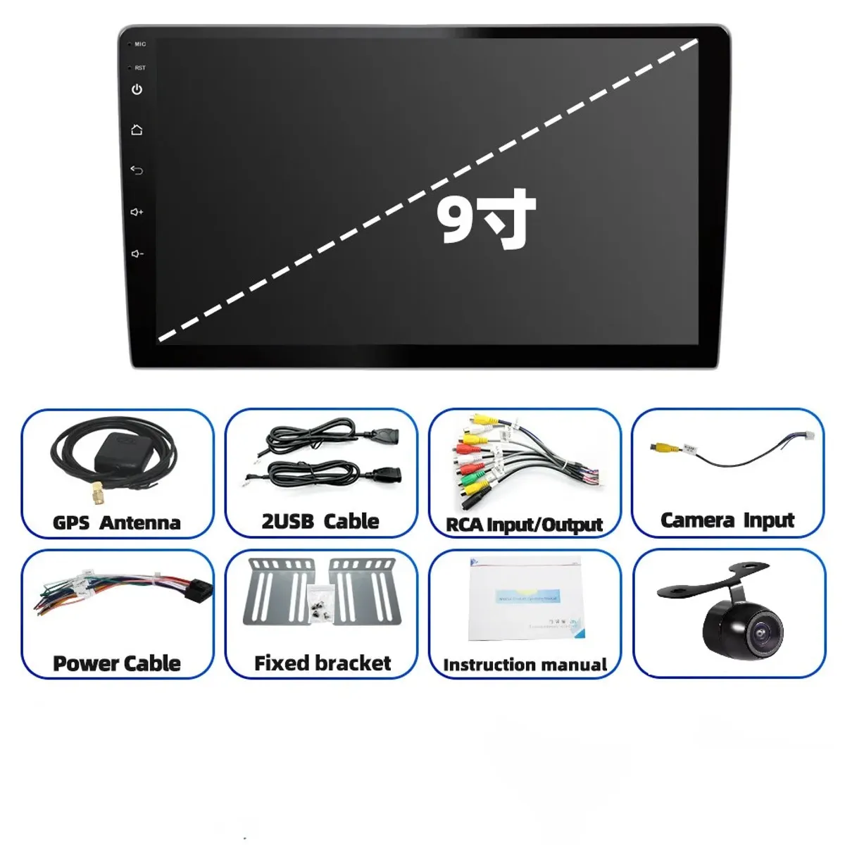 GENERICO - Autoradio Android 13 Full Touch apps 2Gb Ram y 32Gb Room 10 Pulgadas