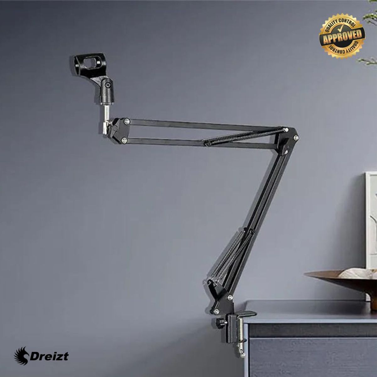 DREIZT - Soporte Brazo para Micrófono Giratorio 360° MIS300015
