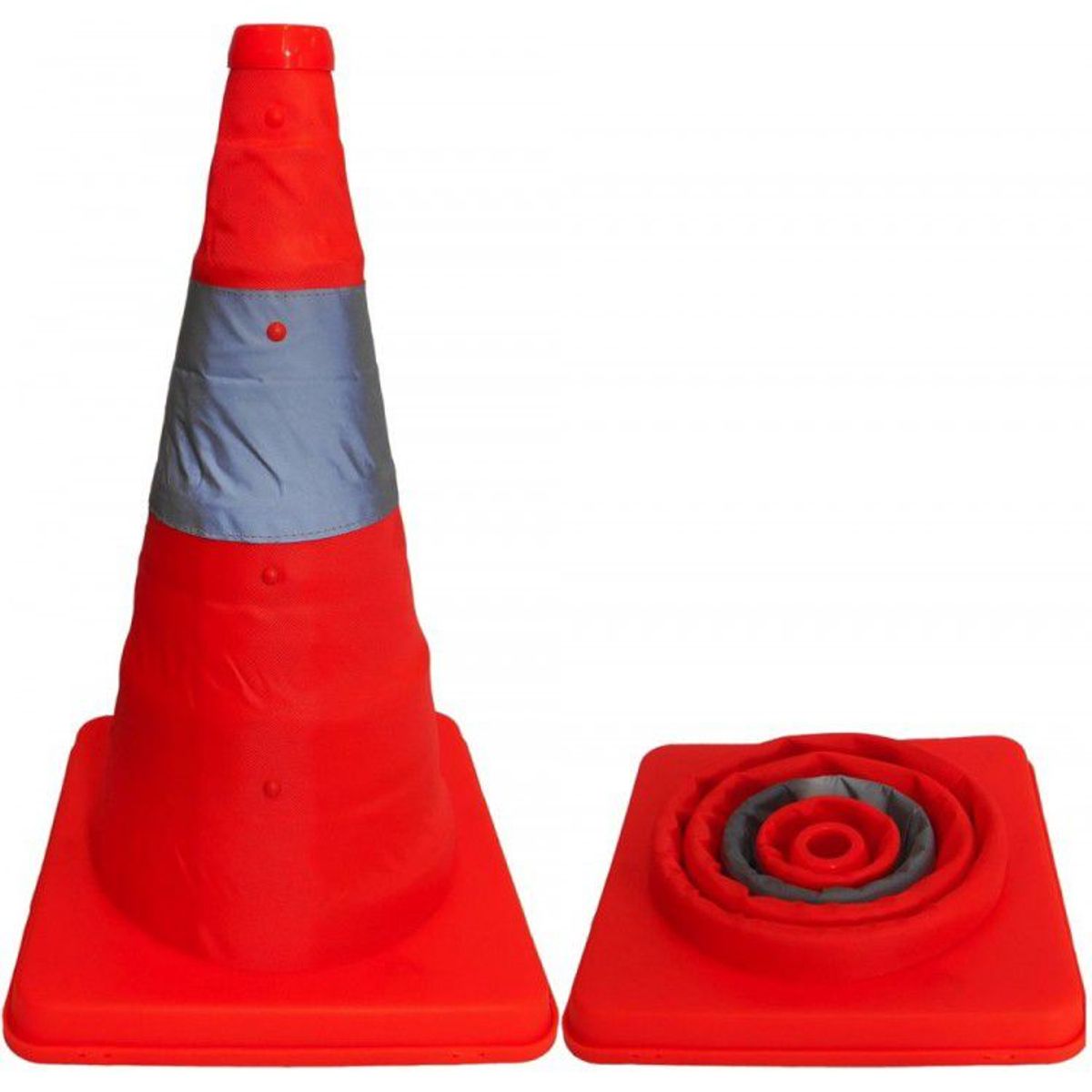 GENERICO - Cono De seguridad Retráctil De 40 Cm de alto Con Cintas