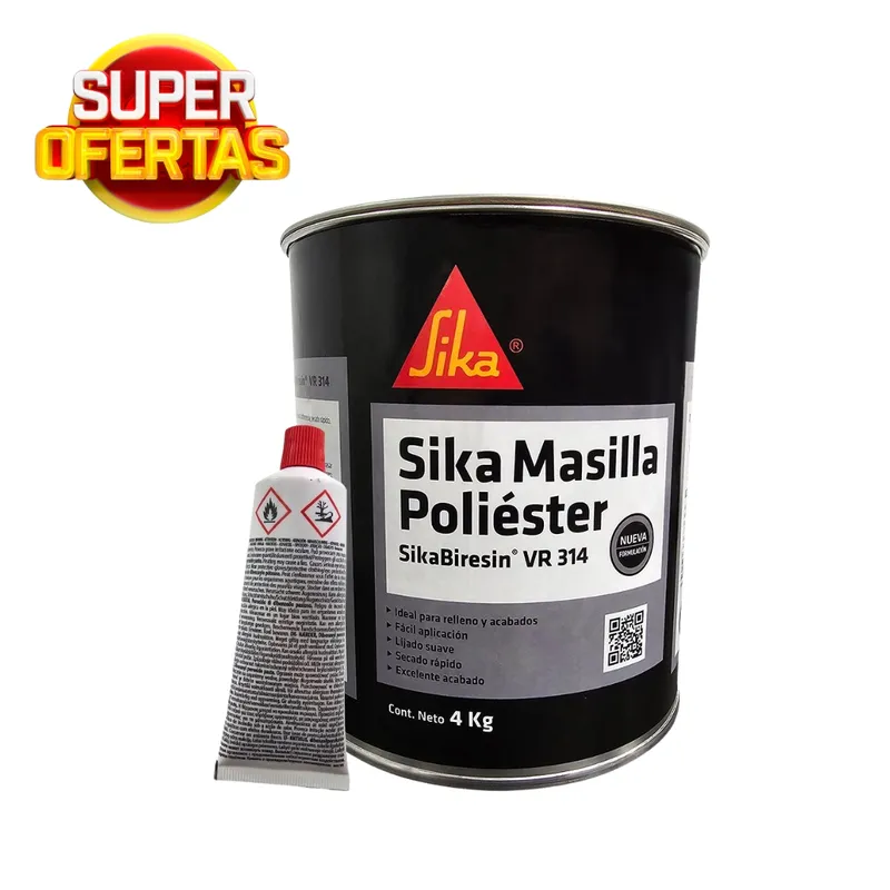 SIKA - Masilla Poliester Sika para rellenos y acabados x 4 kg