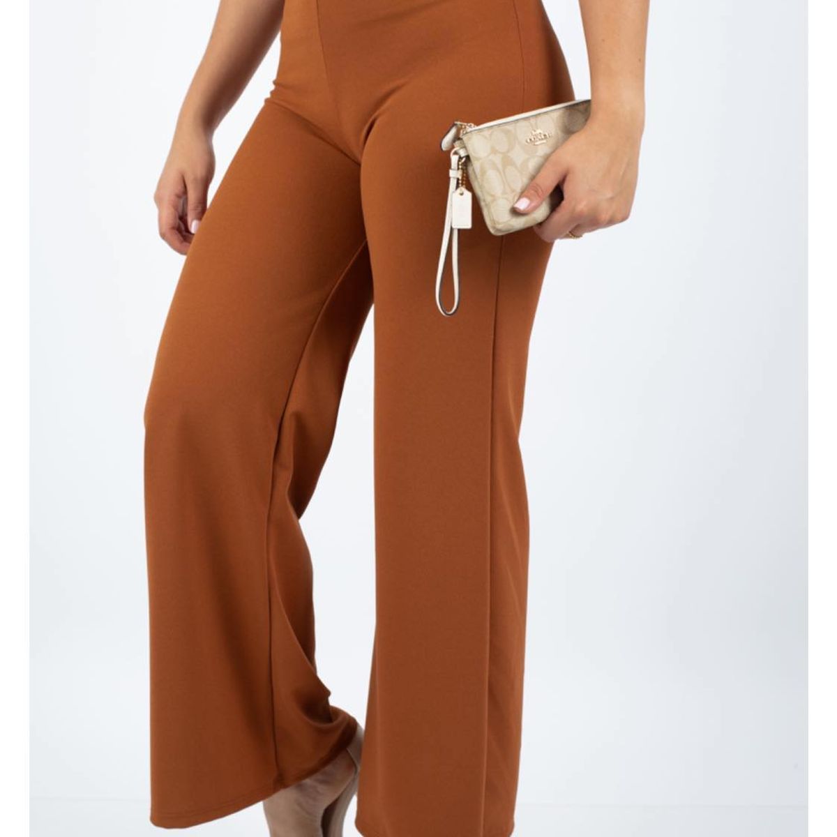 GENERICO - PANTALÓN  PALAZO DE DAMA SCUBA LICRADO