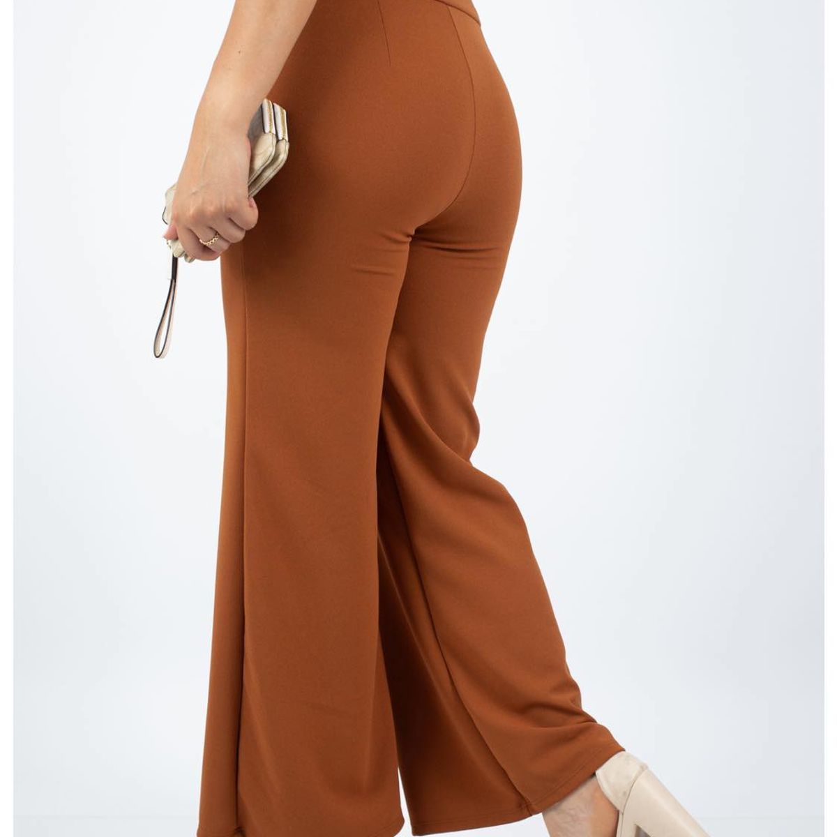 GENERICO - PANTALÓN  PALAZO DE DAMA SCUBA LICRADO