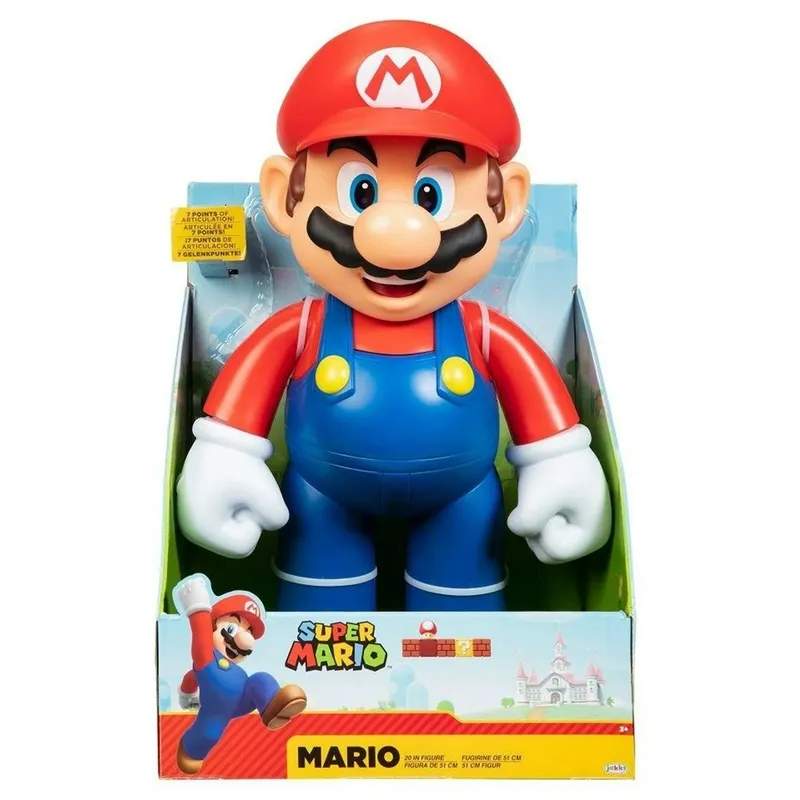 JAKKS PACIFIC - Super Mario Bros Gigante Articulado de Coleccion 50 cm