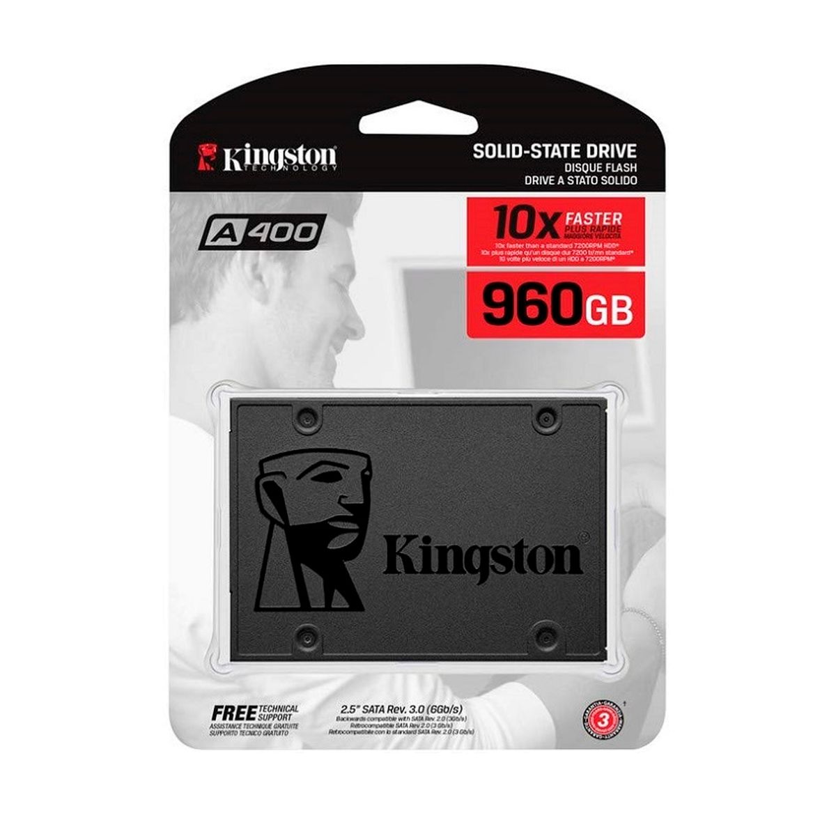 KINGSTON - Disco Duro Interno Solido SSD Kingston SA400S37 960GB SATA