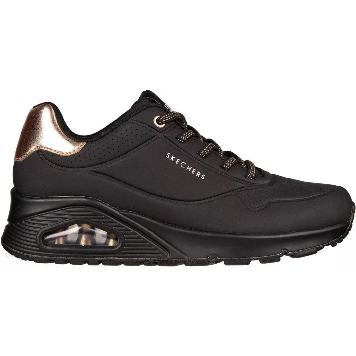 SKECHERS - Zapatilla Skechers Uno Gen1 Shimmer Away Negro para Mujer