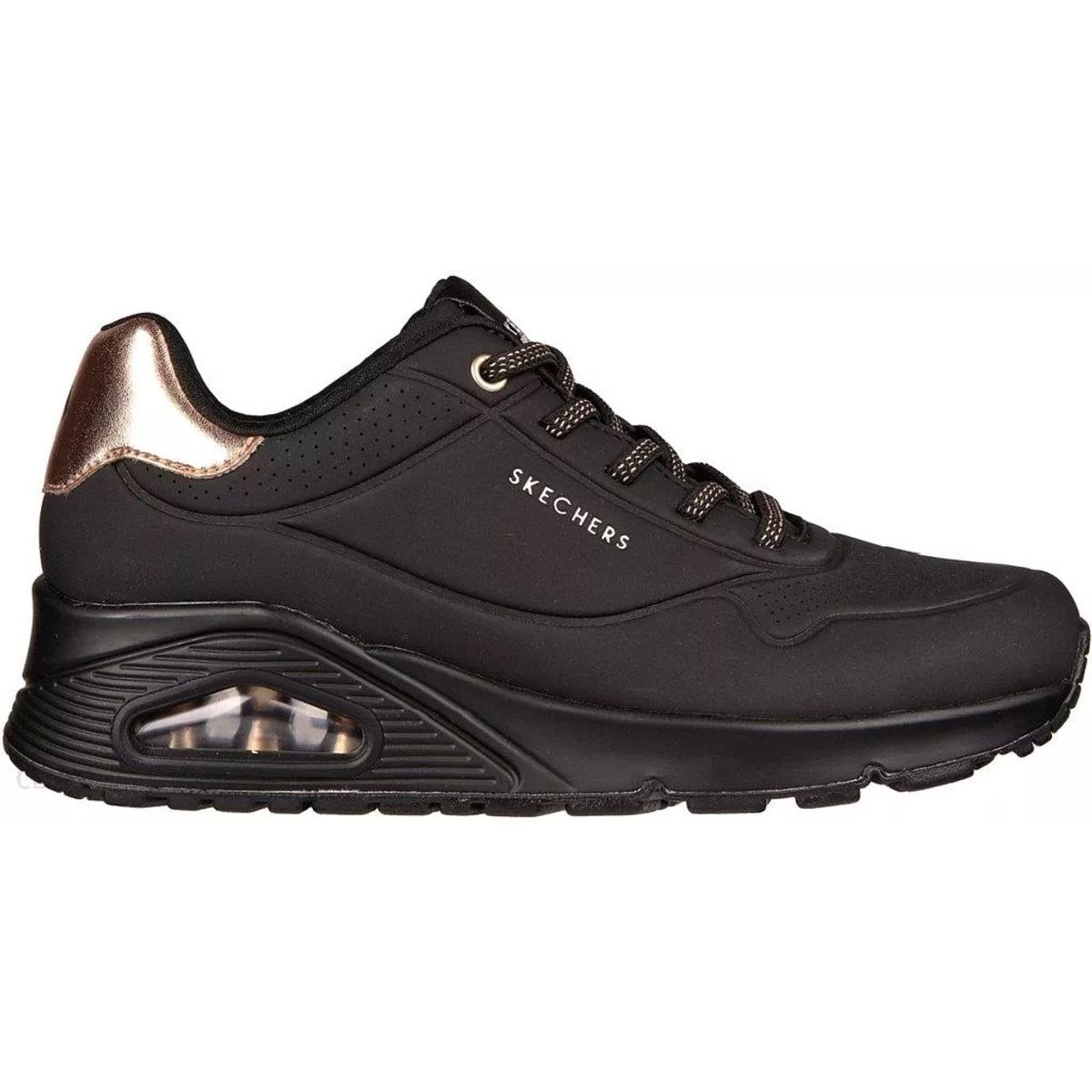 SKECHERS - Zapatilla Skechers Uno Gen1 Shimmer Away Negro para Mujer
