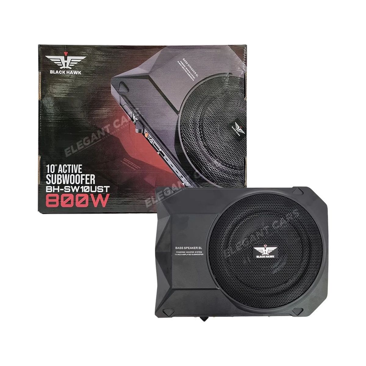 BLACK HAWK - Subwoofer Activo Amplificado Black Hawk 10? 800w BH-SW10UST.