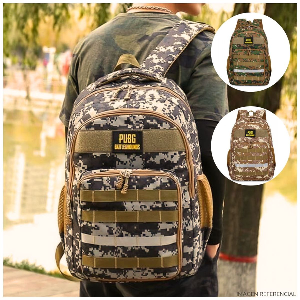 INSPIRA MARKET - Mochila Táctica amplia PUBG