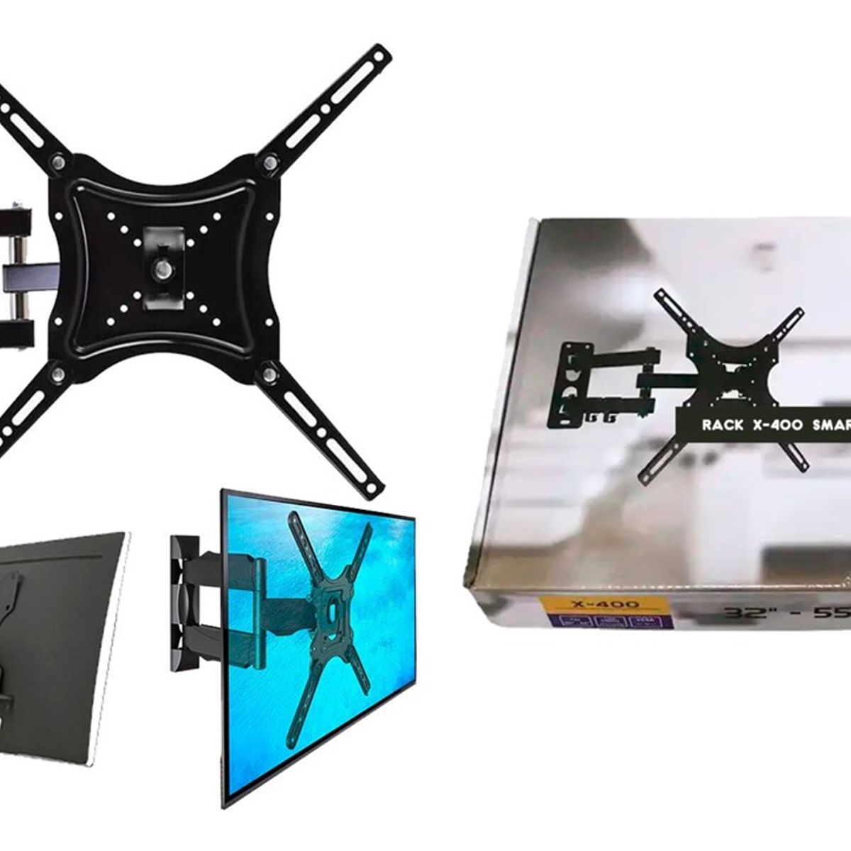 PREMIUM - Rack Soporte Para Tv Movil 32 A 55 Pulgadas Giratorio LCD LED SMART