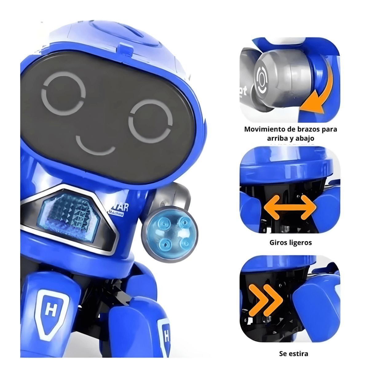 GENERICO - JUGUETE ROBOT INTERACTIVO CAMINA CON LUCES Y SONIDO NIÑOS