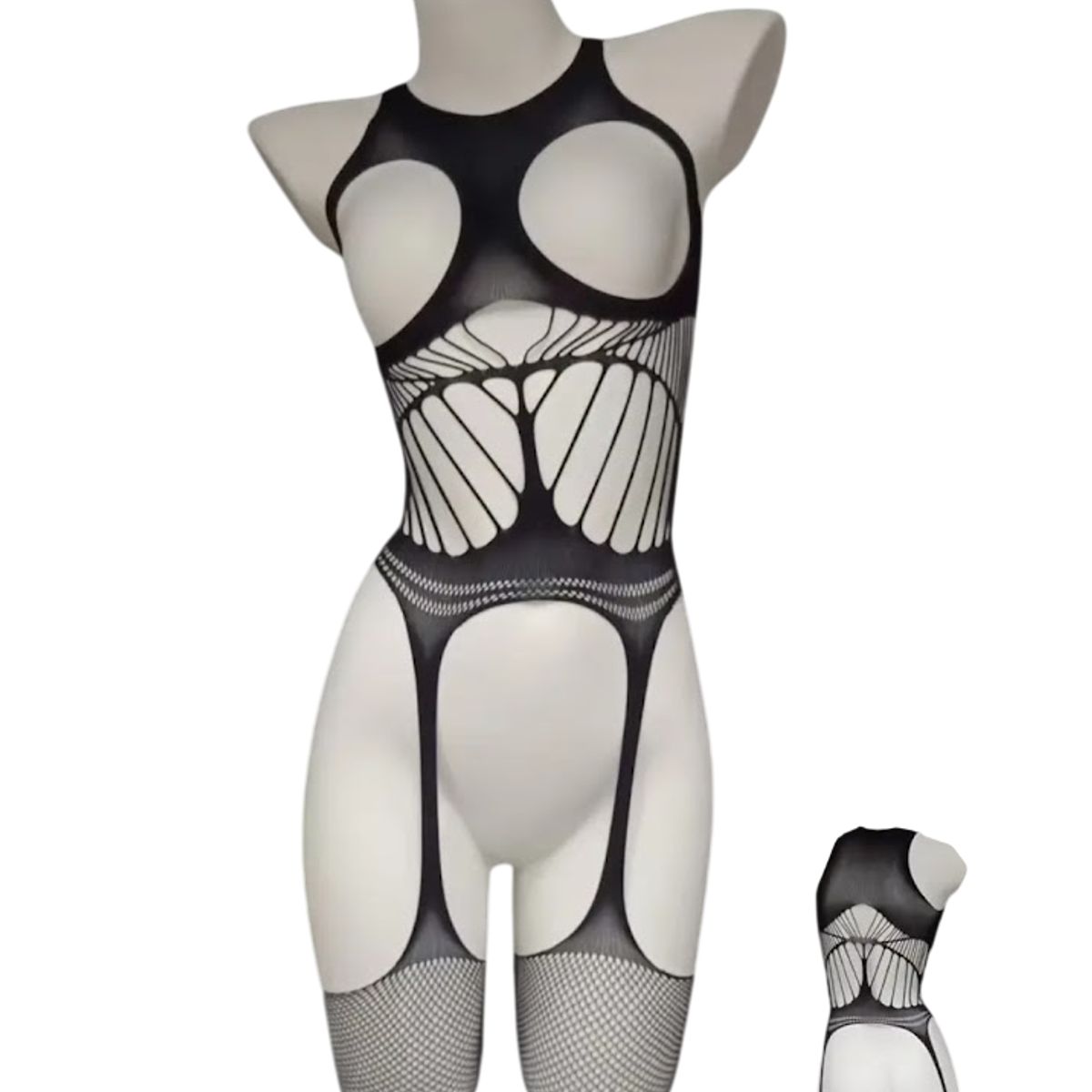 GENERICO - LENCERIA CORPORAL MALLA  CATSUIT VESTIDO