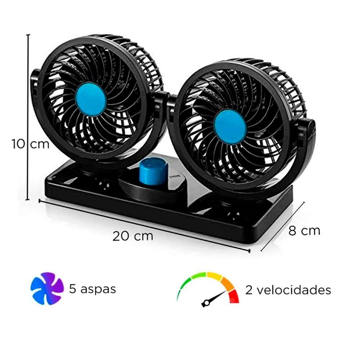 GENERICO - Ventilador para Auto Carro