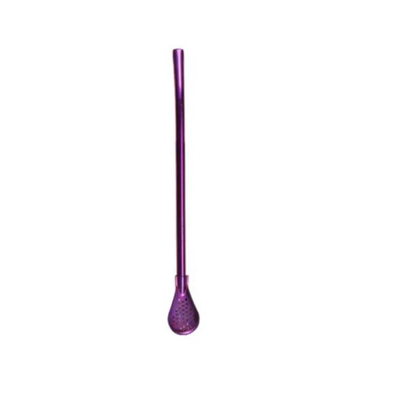 GENERICO - Bombilla morada para mate o infusiones