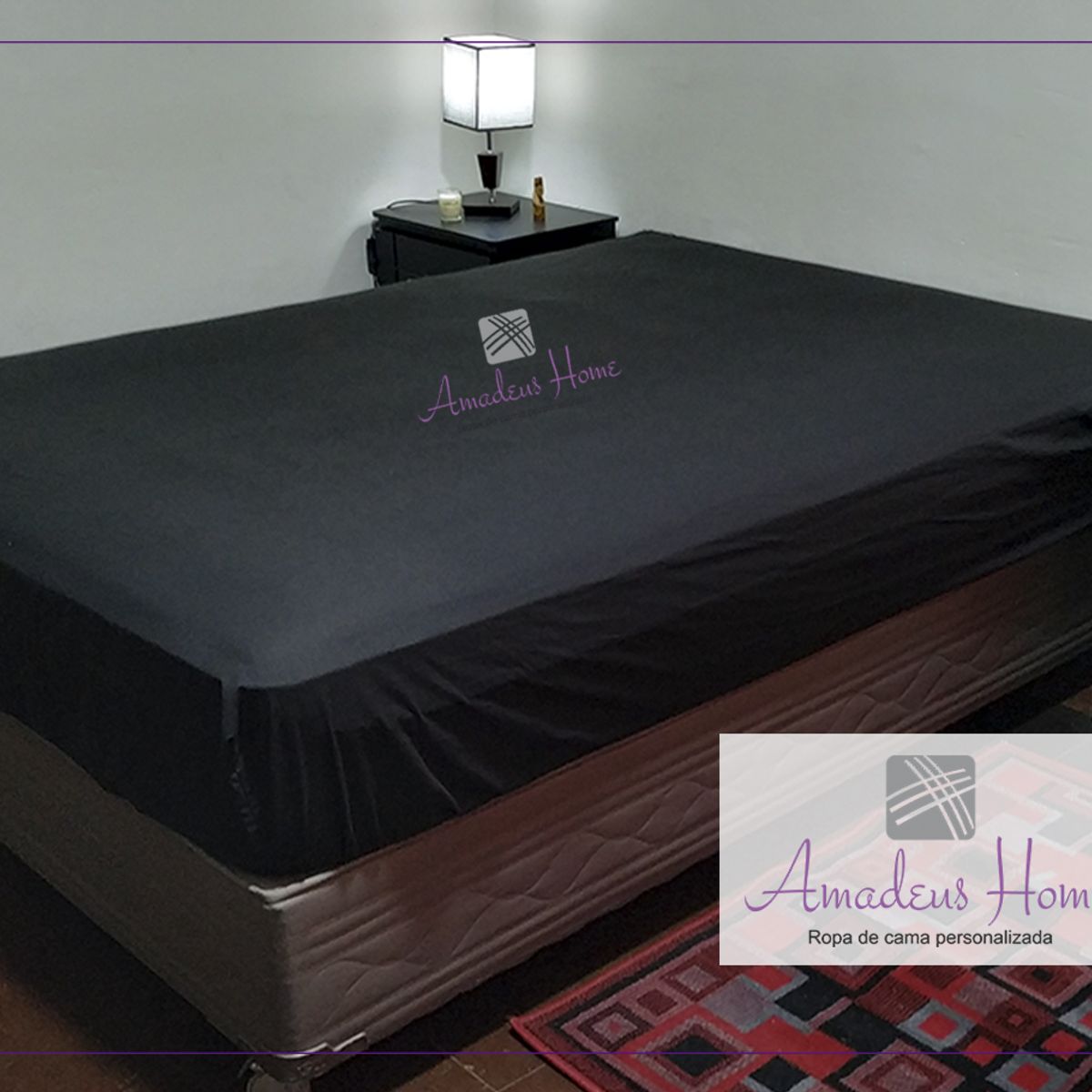 AMADEUS HOME - Set de Sábanas Queen Resistente a las lavadas Algodón Peruano