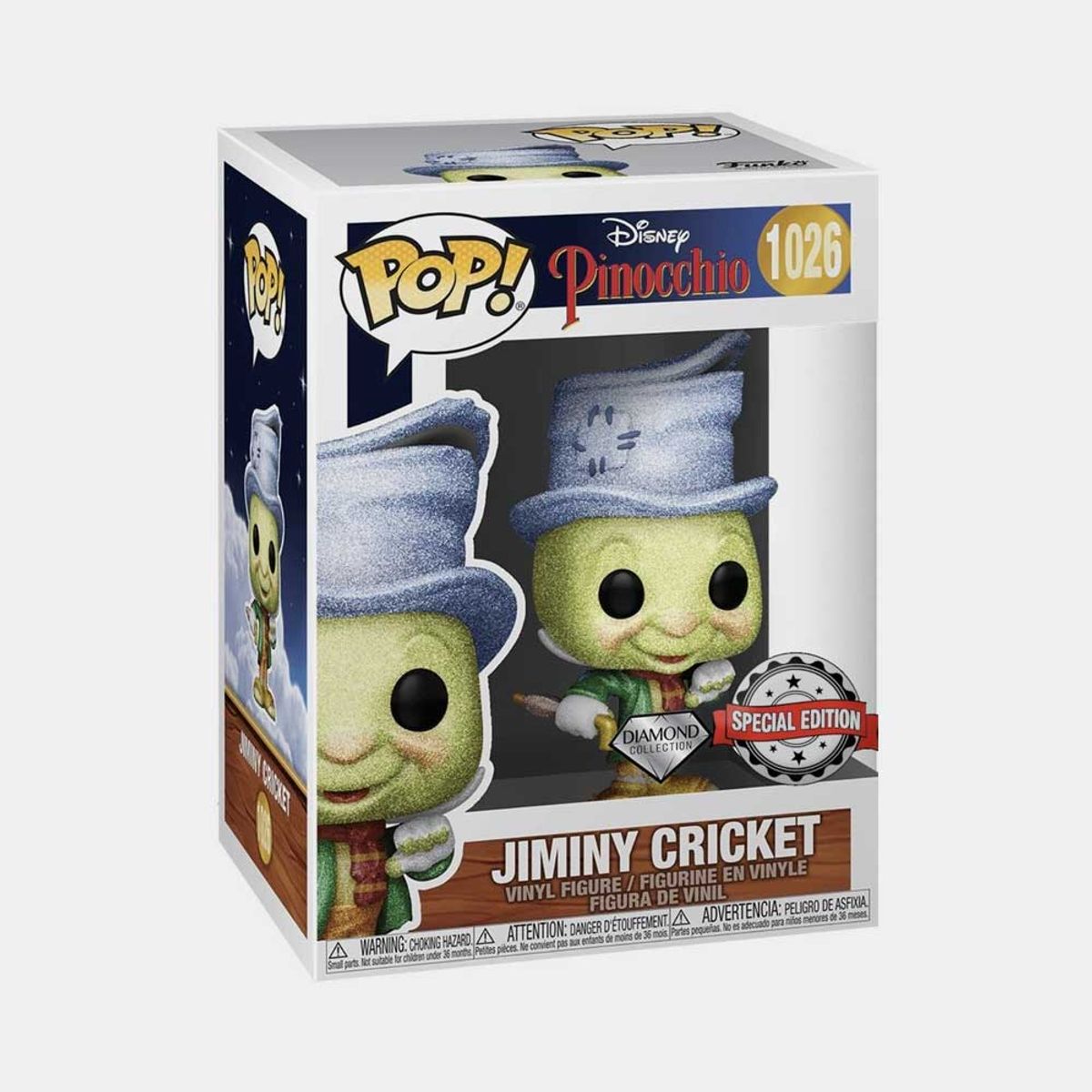 FUNKO - FUNKO POP DISNEY PINOCCHIO JIMINY CRICKET DIAMOND SE